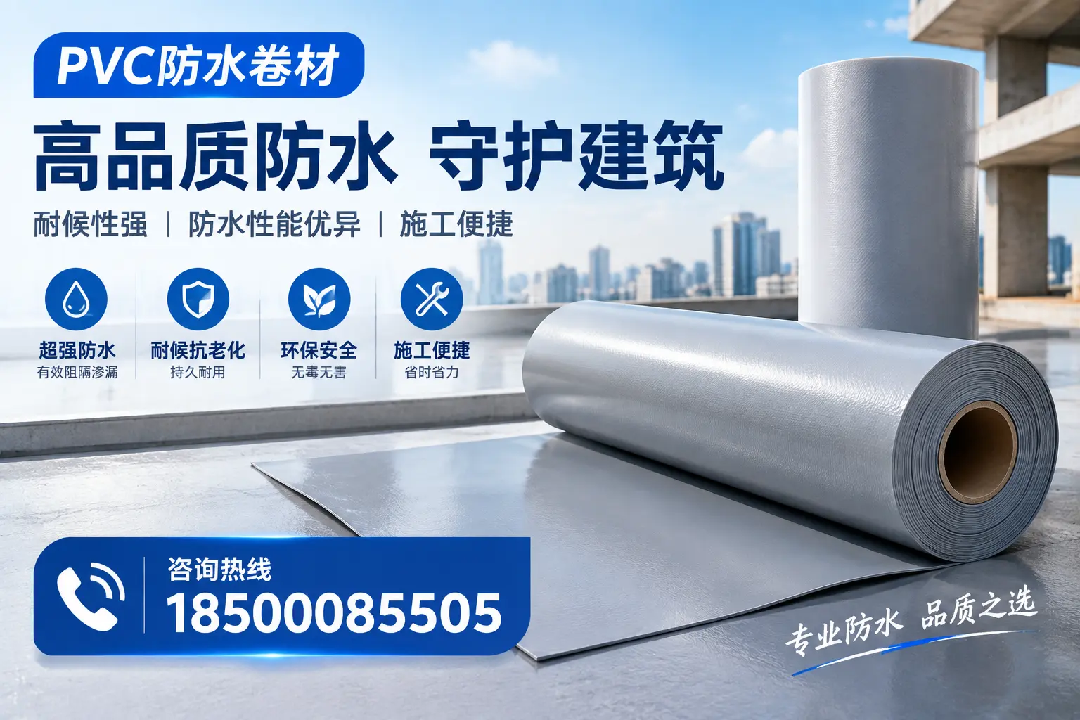 PVC防水卷材的防水效果评测，适合甘南的科学依据